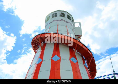 Clacton Pier neue Helter Skelter Stockfoto