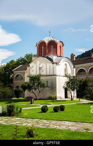 Detail der serbisch-orthodoxen Kloster aus dem 12. Jahrhundert Studenica Stockfoto