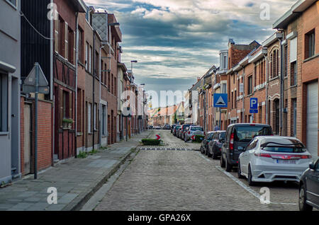 Antwerpen, Belgien-03, SEPTEMBER 2016 ruhigen Straße Antwerpen Stockfoto