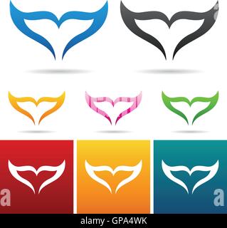 EPS Vektor-Illustration von Fish Tail icons Stock Vektor