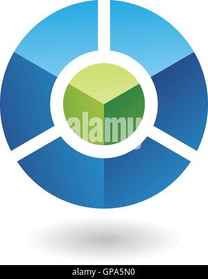 3D Logo geometrische Symbol und Gestaltungselement Stock Vektor