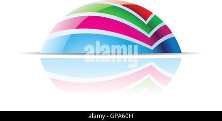 Abstrakte Kuppel Logo Symbol und Gestaltungselement Stock Vektor
