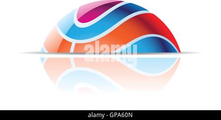 Abstrakte Kuppel Logo Symbol und Gestaltungselement Stock Vektor