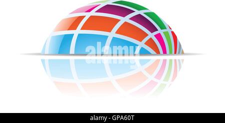 Abstrakte Kuppel Logo Symbol und Gestaltungselement Stock Vektor