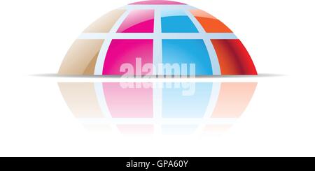Abstrakte Kuppel Logo Symbol und Gestaltungselement Stock Vektor