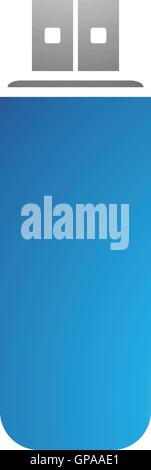 Abbildung der PC-Zubehör-Usb-Stick auf einem weißen Hintergrund isoliert Stock Vektor