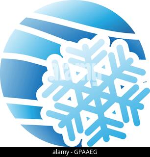 Illustration der Winter Saison Symbol isoliert auf weißem Hintergrund Stock Vektor