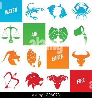 Vektor-Illustration von Zodiac Sternzeichen Stock Vektor