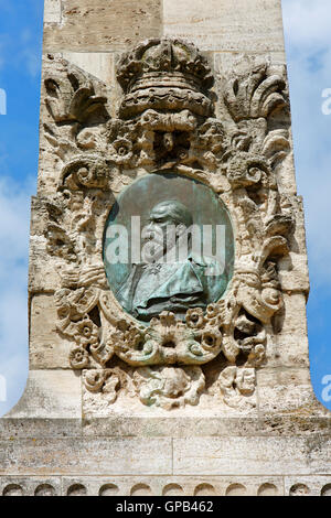 Ludwigsdenkmal Auf Dem Ludwigsplatz Zu Ehren Ludwig IV. Grossherzog von Hessen Und Bei Rhein, Worms, Rhein, Rheinland-Pfalz Stockfoto