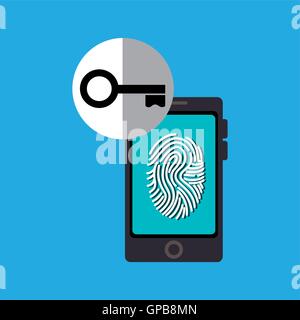 Frau Smartphone Passwort Stock Vektor