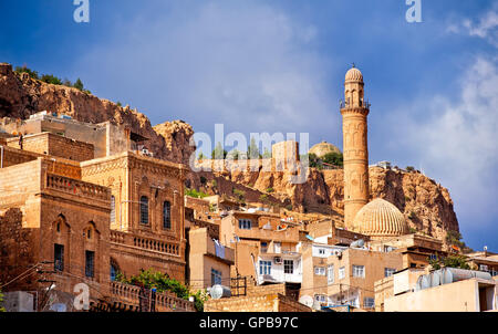 Alte Stadt von Mardin, Kleinstadt in der Nähe von Diyarbakir an der syrischen Grenze in der Türkei Stockfoto