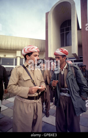 1991 - Masoud Barzani, Führer der kurdischen Demokratischen Partei seit 1979 (und Präsident der Irakisch-Kurdistan Region seit 20 Stockfoto