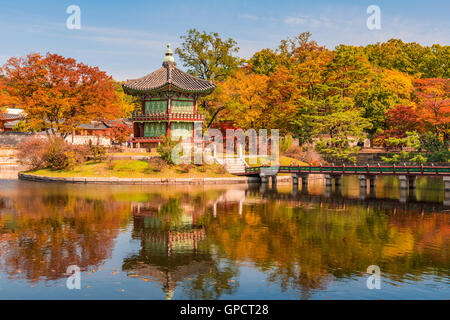 Gyeongbokgung Palast in Seoul, Korea Stockfoto