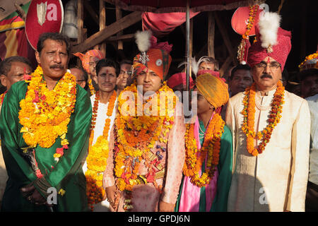 König in dussehra Festival Prozession, Jagdalpur, Bastar, Chhattisgarh, Indien, Asien Stockfoto