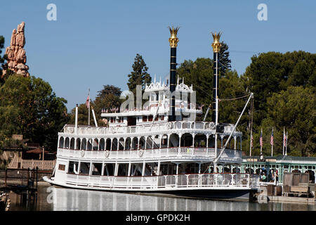 Mark Twain Riverboat, Disneyland Resort Anaheim, California, Vereinigte Staaten von Amerika Stockfoto