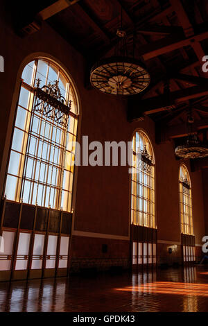 Innenraum der Union Station, Los Angeles, California, Vereinigte Staaten von Amerika Stockfoto