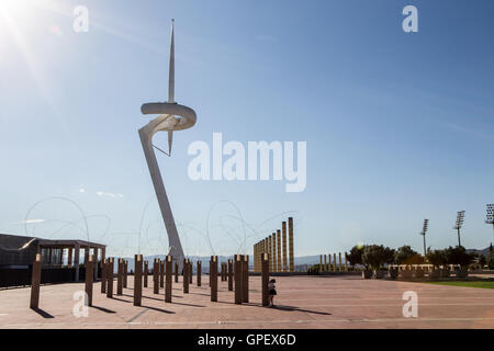 Calatrava-Sendeturm in Barcelona, Spanien Stockfoto