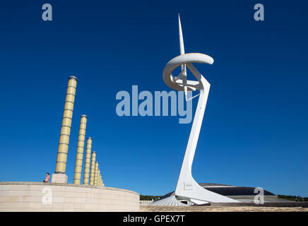 Calatrava-Sendeturm in Barcelona, Spanien Stockfoto