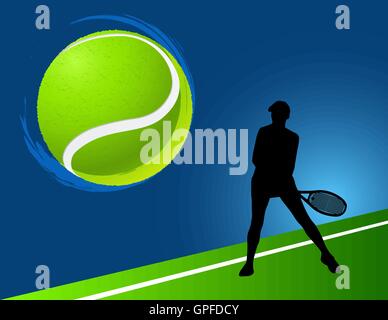 Sport-Hintergrund-Tennis. Vektor Stock Vektor