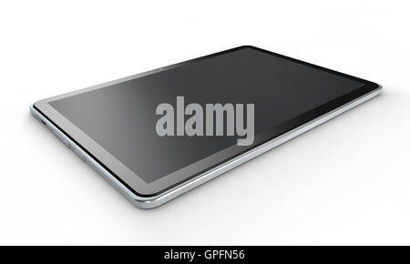 Tablet auf weißem Hintergrund Stockfoto