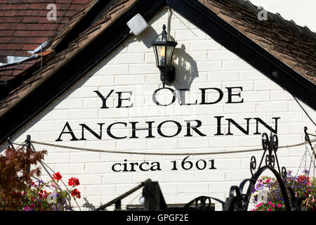 Ye Olde Anchor Inn, Upton-auf-Severn, Worcestershire, England, UK Stockfoto