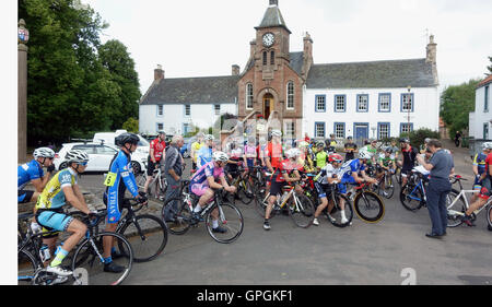 Vierzig Meilen inter Club Amateur Radrennen ab Gifford North Berwick Scotland Stockfoto