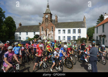 Vierzig Meilen inter Club Amateur Radrennen ab Gifford North Berwick Scotland Stockfoto