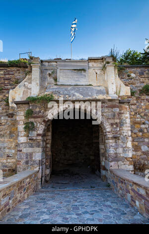 Die Burg von Chios ist eine mittelalterliche Zitadelle in Chios-Stadt auf der griechischen Insel Chios, Griechenland Stockfoto