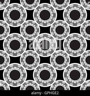 nahtlose Muster mit abstrakt Kreis. Vektor. Stock Vektor