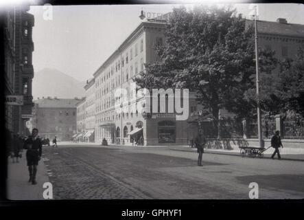 1920er Jahre, historisch, Straßenszene, Bratislava, Tschechoslowakei Stockfoto