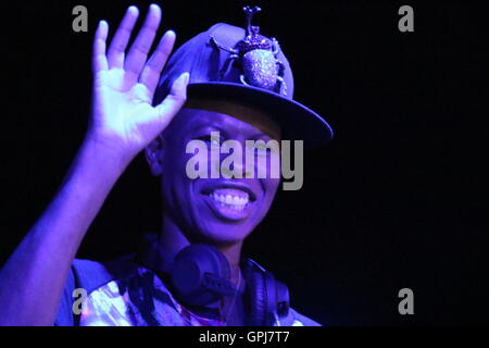 Bacoli, Italien. 04. September 2016. Haut-Stimme der Londoner Band Skunk Anansie, dj Version während Skyy Beach Bacoli Festival in Italien. © Salvatore Esposito/Pacific Press/Alamy Live-Nachrichten Stockfoto