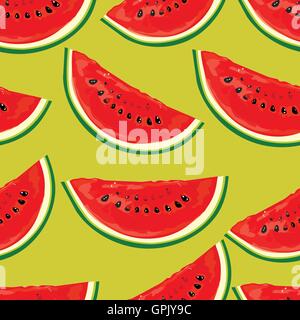 Nahtlose Muster Wassermelonen Stock Vektor