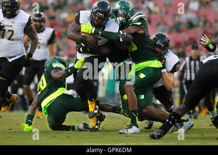 City, Florida, USA. 3. Sep, 2016. OCTAVIO JONES | Zeiten. Towson Tigers Runningback Darius Victor (7) läuft der Ball im ersten Quartal im Raymond James in Tampa auf Samstag, 3. September 2016. © Octavio Jones/Tampa Bay Times / ZUMA Draht/Alamy Live News Stockfoto