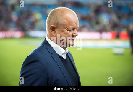 Norwegen, Oslo, 4. September 2016. Norwegische Manager pro-Mathias Høgmo (pro-Mathias Høgmo) während der Welt-Cup-Qualifikationsspiel zwischen Norwegen und Deutschland im Ullevaal-Stadion. Bildnachweis: Jan-Erik Eriksen/Alamy Live-Nachrichten Stockfoto