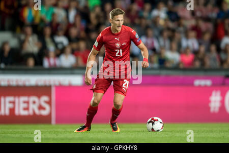 Prag, Tschechische Republik. 04. September 2016. Mailand-Skoda (Tschechien) während der WM-European Qualifying-Fußballspiel zwischen der Tschechischen Republik und Nordirland in Prag, Tschechische Republik, 4. September 2016. Foto: Thomas Eisenhuth/Dpa - NO-Draht-SERVICE-/ Dpa/Alamy Live News Stockfoto