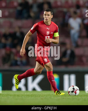 Prag, Tschechische Republik. 04. September 2016. Marek Suchy (Tschechische Republik) während der WM-European Qualifying-Fußballspiel zwischen der Tschechischen Republik und Nordirland in Prag, Tschechische Republik, 4. September 2016. Foto: Thomas Eisenhuth/Dpa - NO-Draht-SERVICE-/ Dpa/Alamy Live News Stockfoto