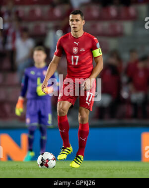 Prag, Tschechische Republik. 04. September 2016. Marek Suchy (Tschechische Republik) während der WM-European Qualifying-Fußballspiel zwischen der Tschechischen Republik und Nordirland in Prag, Tschechische Republik, 4. September 2016. Foto: Thomas Eisenhuth/Dpa - NO-Draht-SERVICE-/ Dpa/Alamy Live News Stockfoto