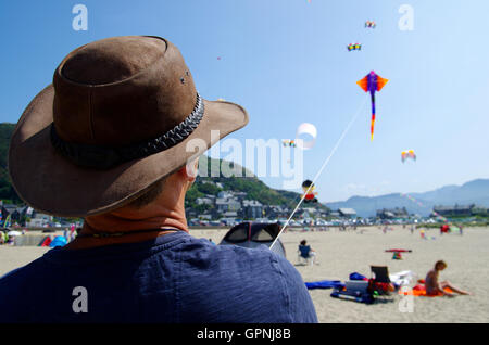 Barmouth Kite Festival Nord-Wales Stockfoto