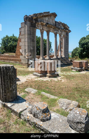 Das Denkmal des Agonothetes bei Apollonia in der Nähe von Fier in Mittelalbanien. Stockfoto