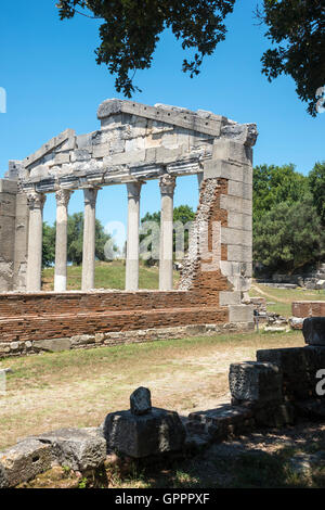 Das Denkmal des Agonothetes bei Apollonia in der Nähe von Fier in Mittelalbanien. Stockfoto