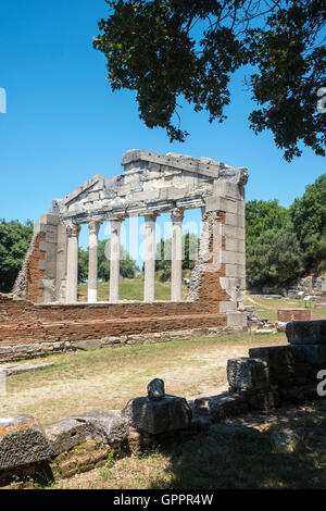 Das Denkmal des Agonothetes bei Apollonia in der Nähe von Fier in Mittelalbanien. Stockfoto