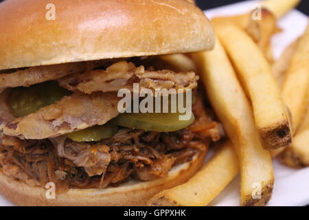 BBQ Pork Sandwich gezogen Stockfoto