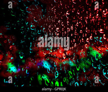 DIGITALE Kunst: Regnerische Nacht Stockfoto