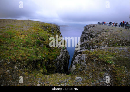 Die Fissue in der Nordkap-Landzunge Stockfoto