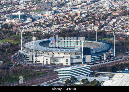 Melbourne, Australien - 27. August 2016: Luftaufnahme des Melbourne Cricket Ground - Heimat der Australian Football und die nationalen S Stockfoto