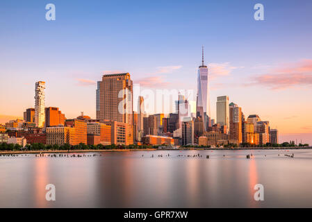 New Yorker Finanzviertel Stadtbild. Stockfoto