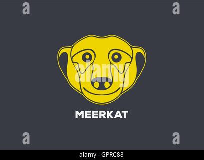 Erdmännchen Logo Vektor Icon-design Stock Vektor