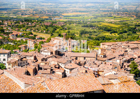 Montepulciano Stadtbild Ansicht Stockfoto