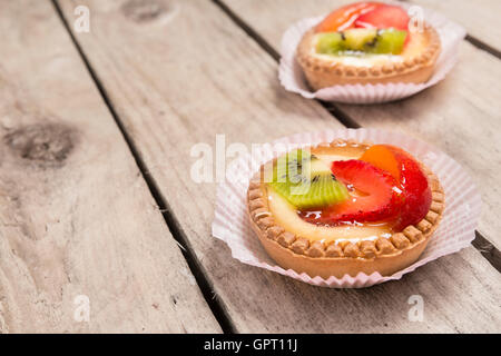zwei Fruchttorte Stockfoto