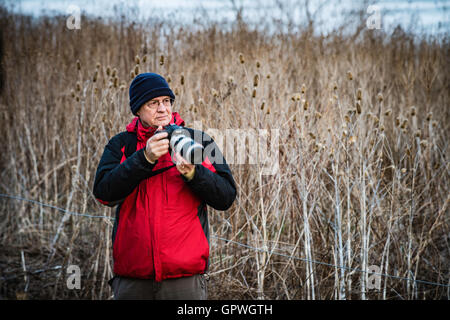 Mittleren Creek Wildlife Vogelschutzgebiet.  Zwischenstopp für kanadischen Schneegänse, Wasservögel. und anderen unzähligen Tierarten. Stockfoto